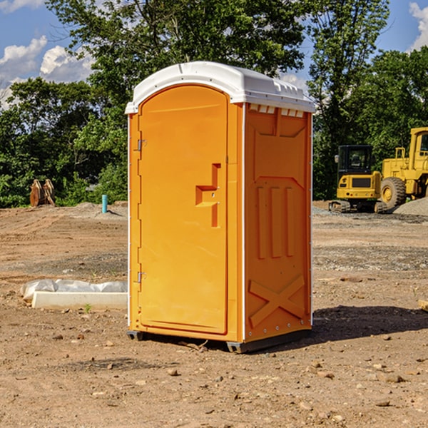 how often are the porta potties cleaned and serviced during a rental period in Leedey OK